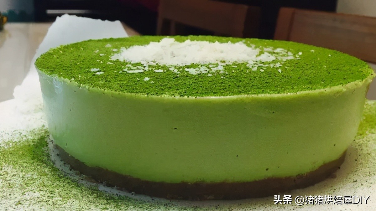 清爽冰凉蛋糕,学做抹茶冻芝士蛋糕