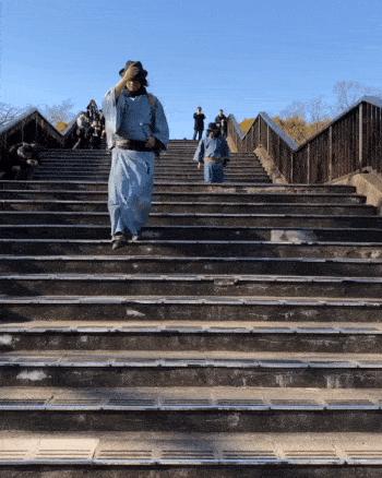 街头捡垃圾的日本武士忍者,日本街头捡垃圾武士