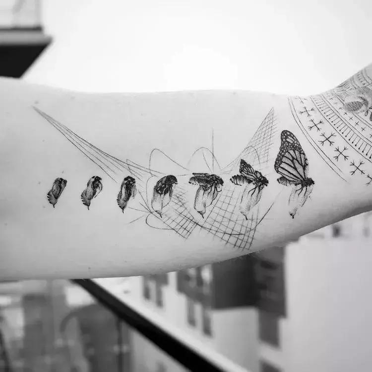 会动的纹身图案,有意境的纹身