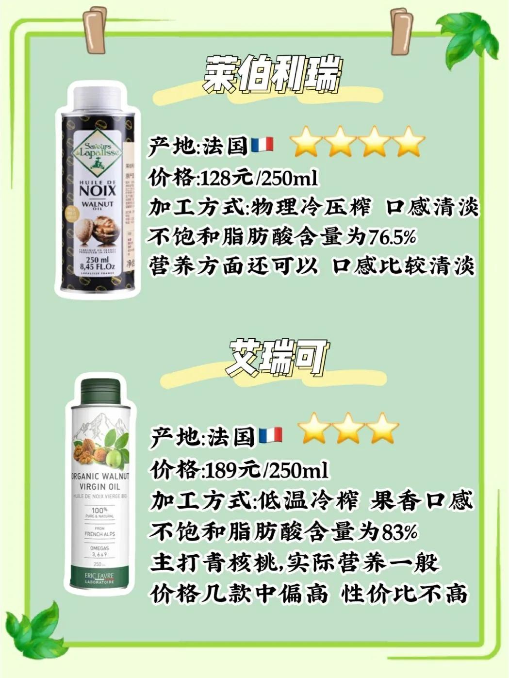 宝宝辅食油选山茶油还是核桃油,核桃油宝宝测评排行榜第一名