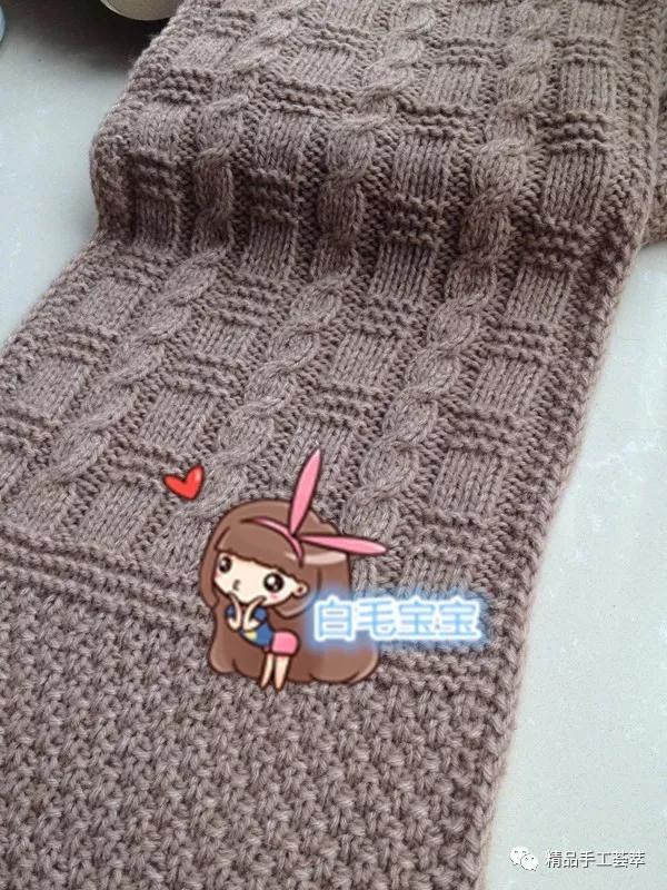 大牌围巾的编织教程简单又漂亮,儿童毛线围巾编织花样图解