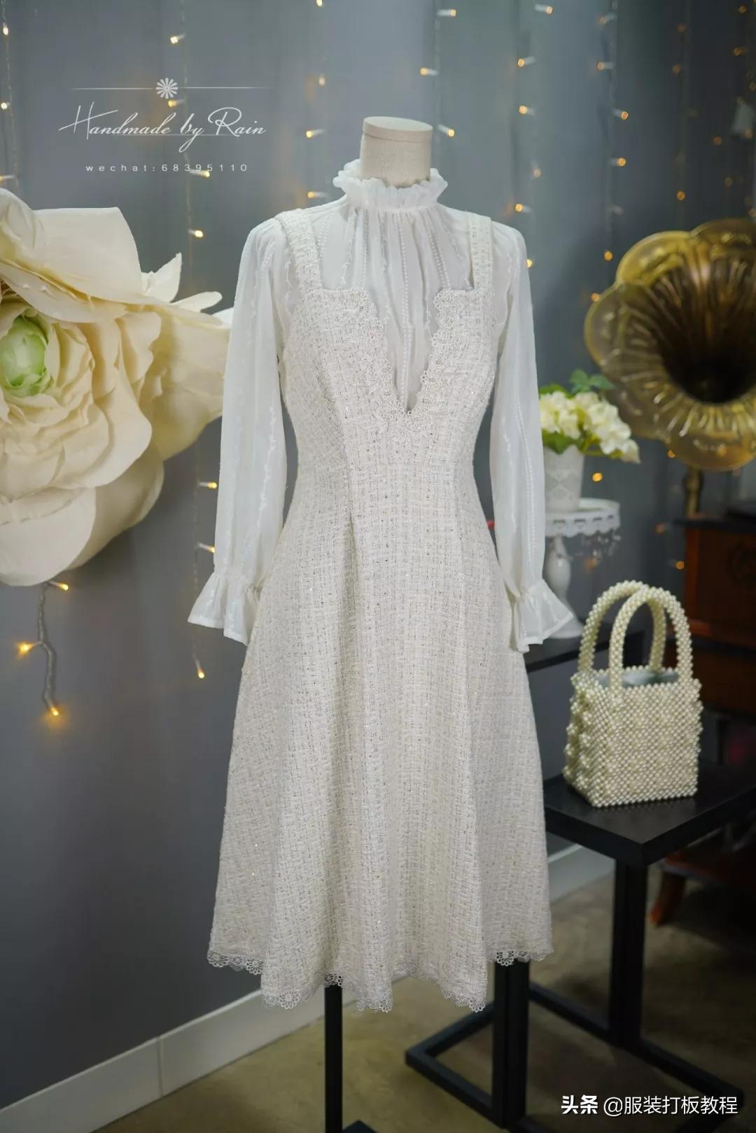 蕾丝打底衫高领制作过程,网纱洋气打底衫怎么缝制