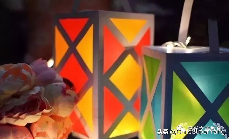 幼儿园小班元旦亲子手工立体灯笼,手工亲子灯笼