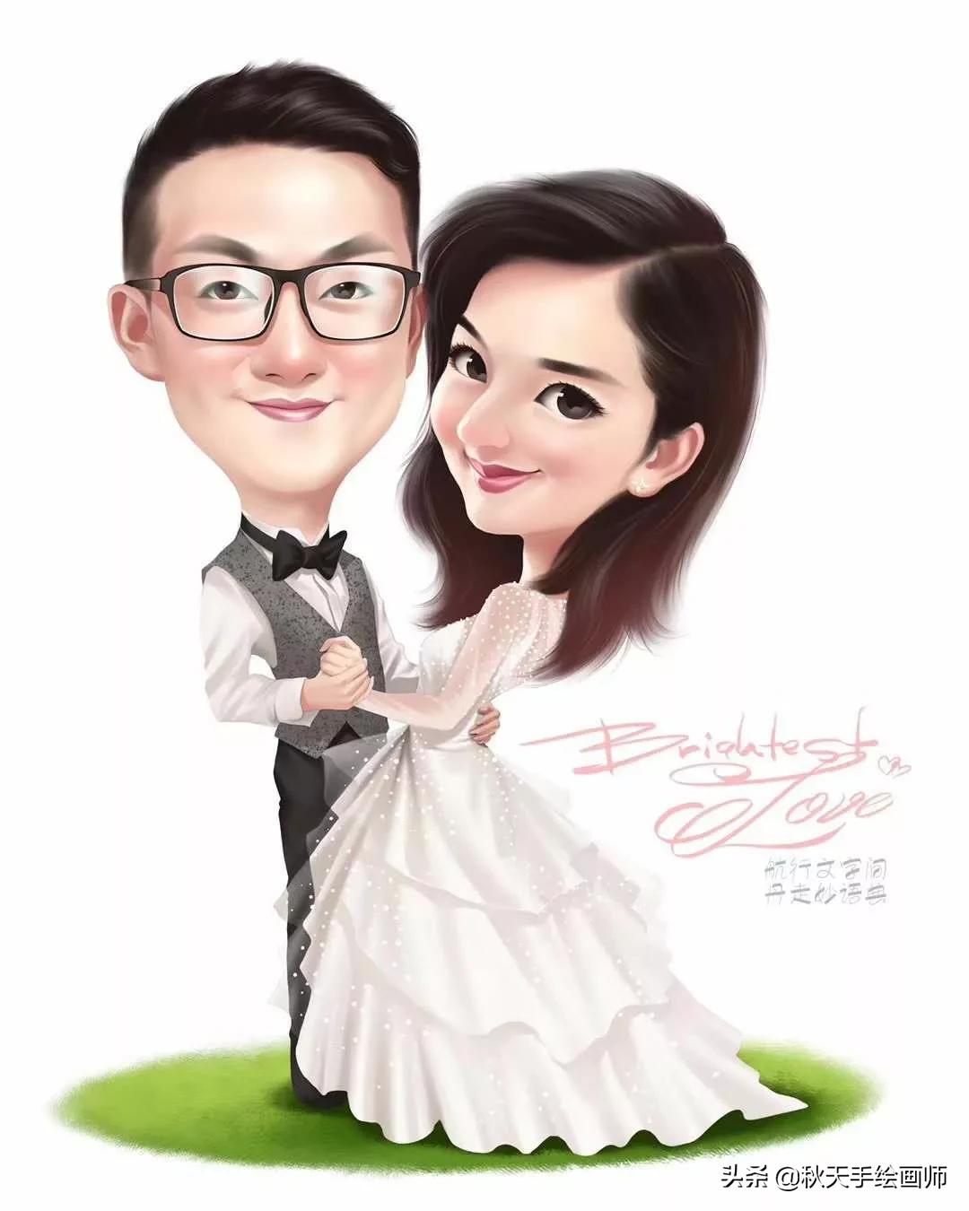 今年流行微信头像卡通男女,手绘商务头像