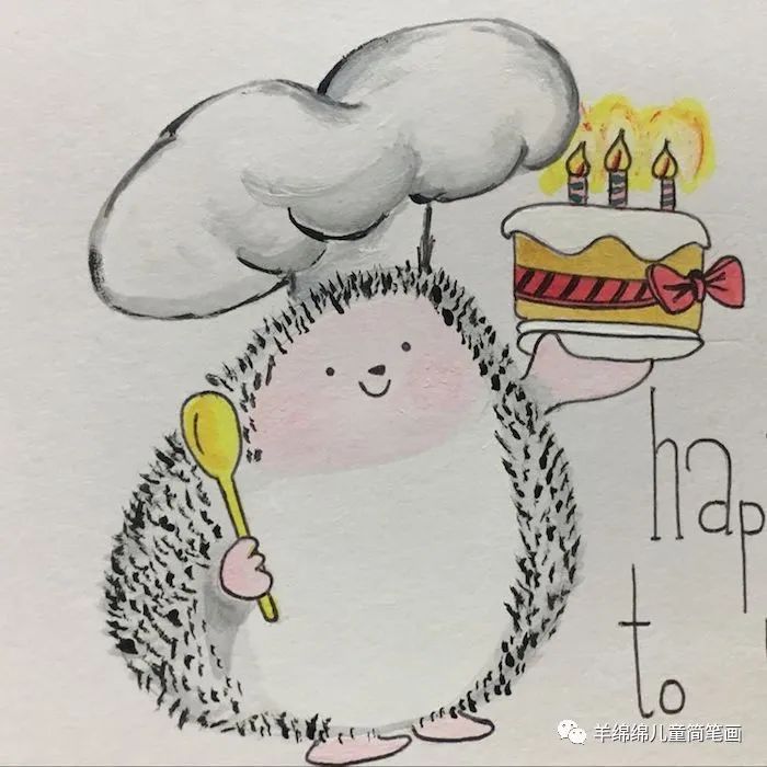 生日贺卡手绘简单可爱,生日贺卡手绘创意简单有色彩