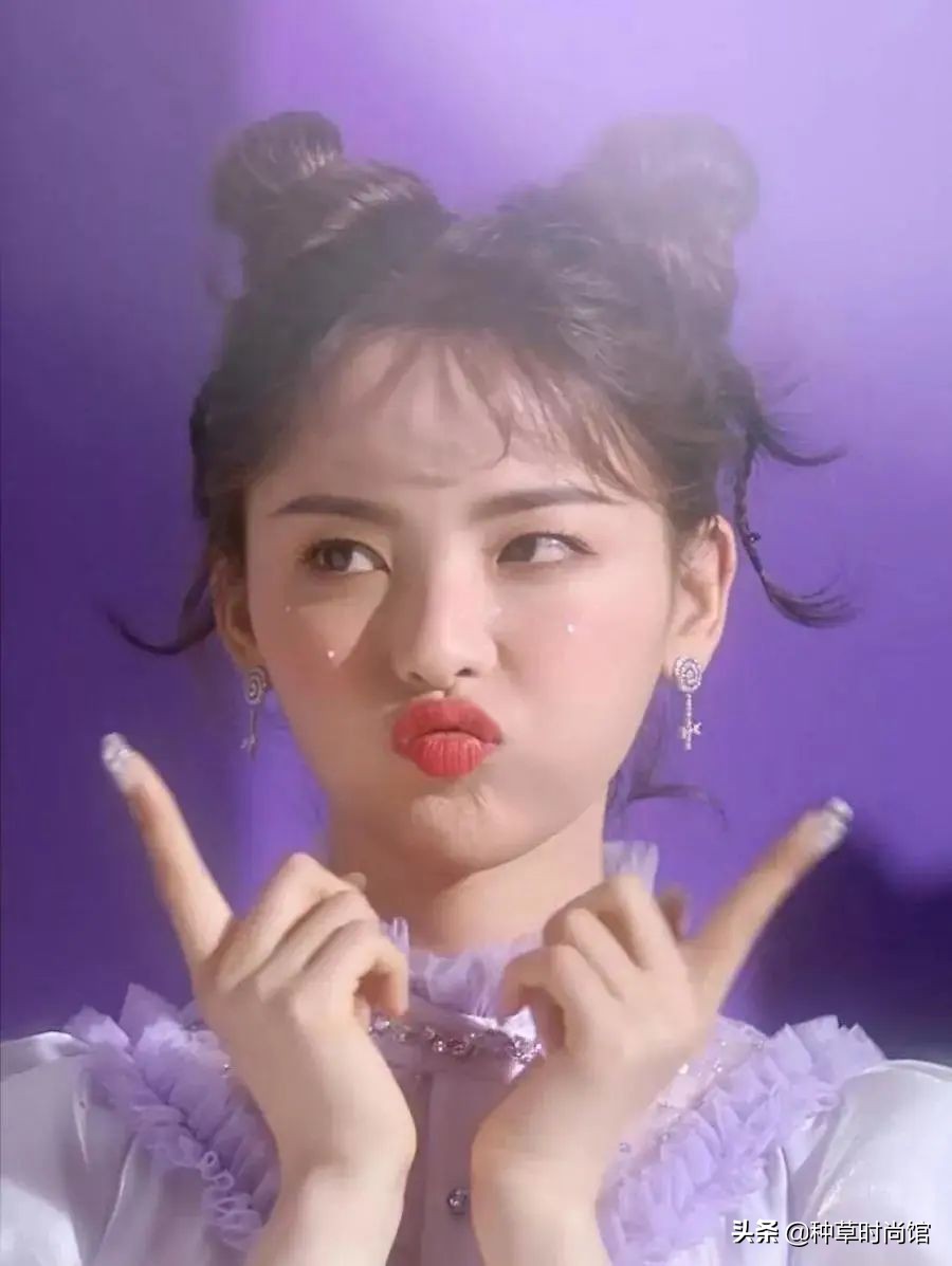 花瓣丸子头学生党蓬松,古风丸子头前额花瓣头饰