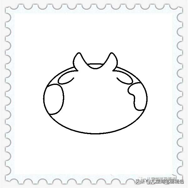奶牛在吃草怎么画简笔画,如何画一只可爱的奶牛简笔画