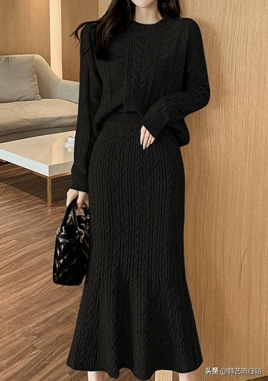 韩国2022春夏流行毛衣款式大全,今年韩国最流行的毛衣长款