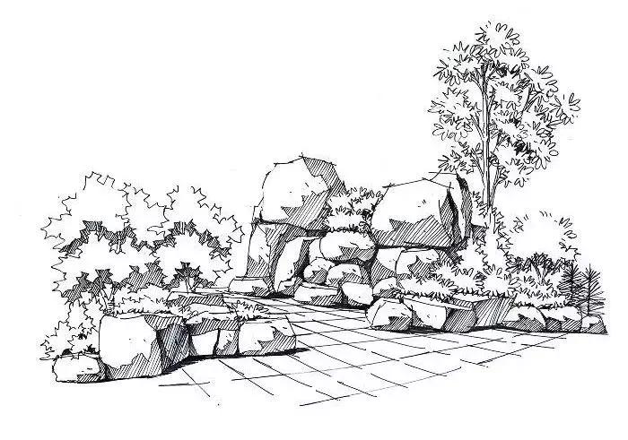 手绘效果图设计详解,干货五幅景观手绘效果图步骤图解