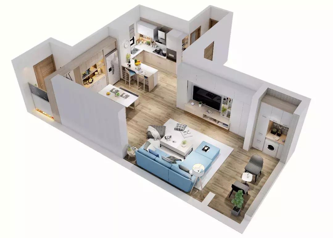 好看不贵的北欧风,北欧轻奢风装修三室两厅87平米