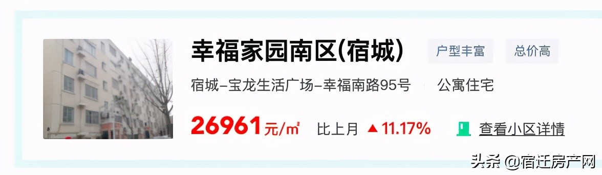 宿迁三棵树最新二手房价,宿迁市区二手房价一览表