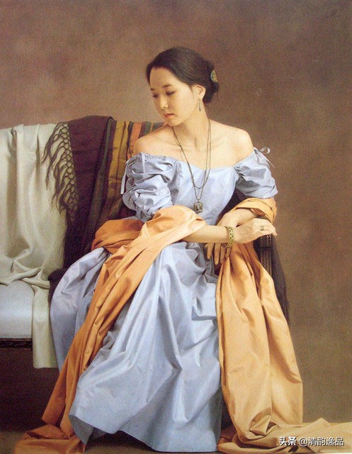 日本画家森本草介超写实油画人物,日本画家森本草介