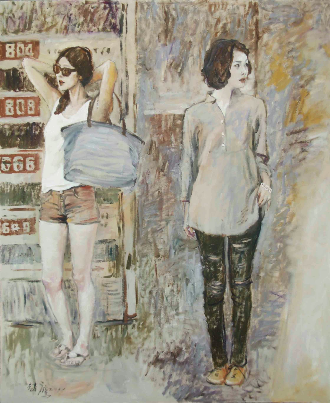 柠檬汁氤在水中　角落里美人如茵——画家赵鹰的写意油画