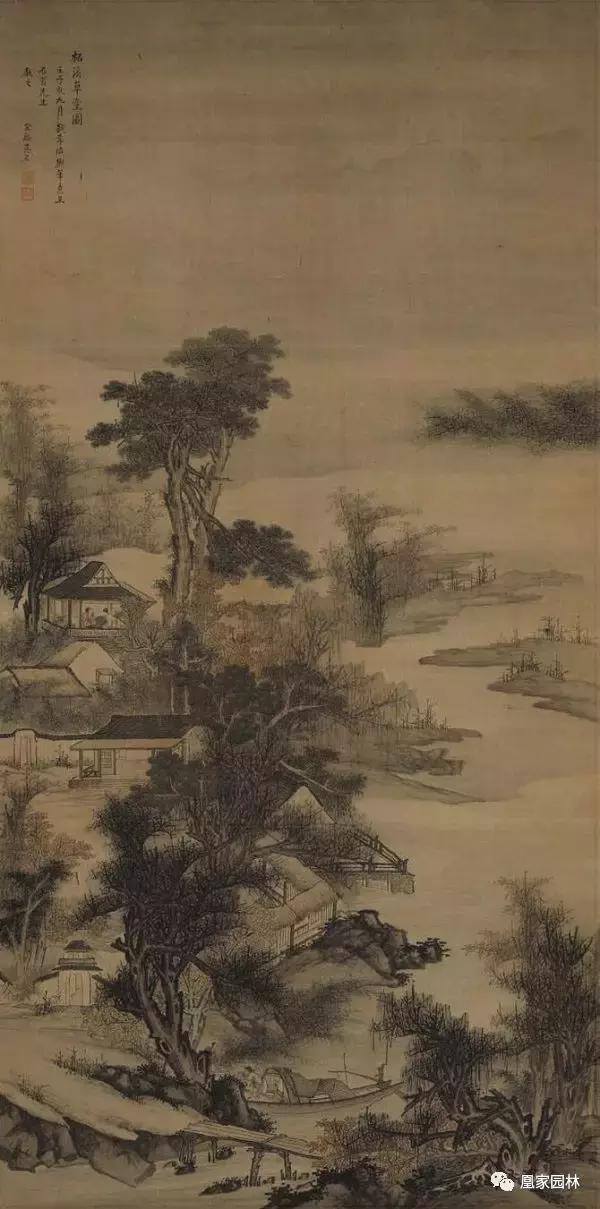 凰家园林,中国风庭院别墅绘画