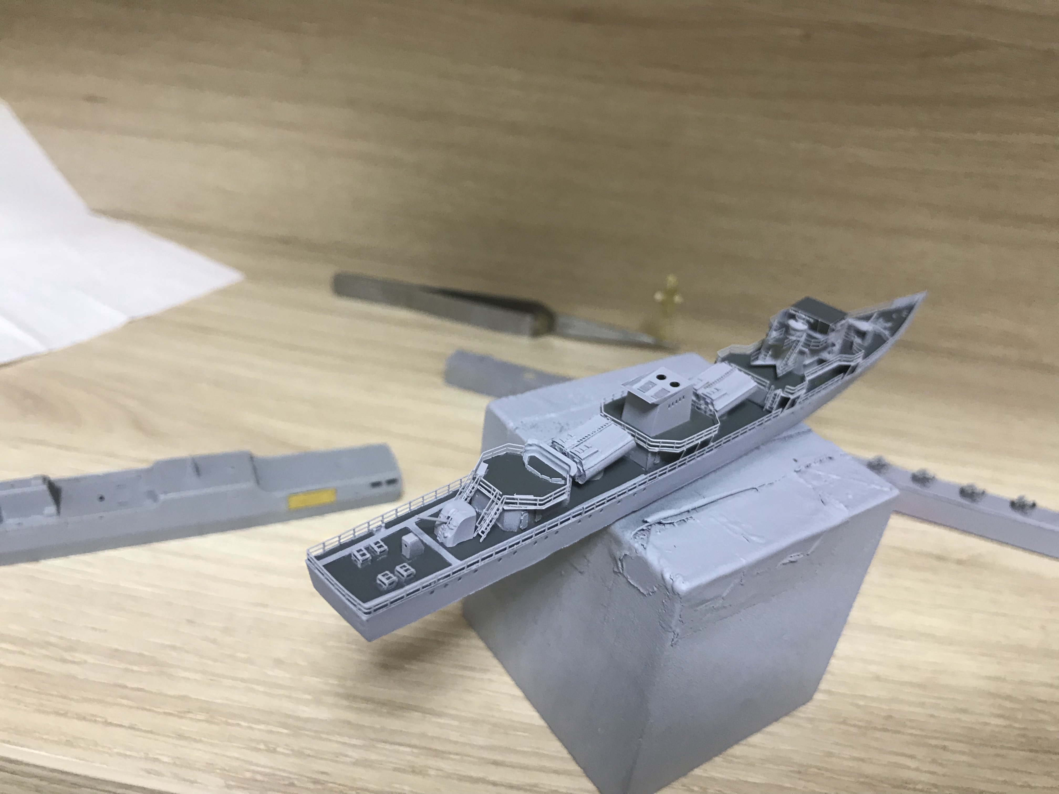 「手工船模」1/700宜宾号导弹护卫舰制作小记