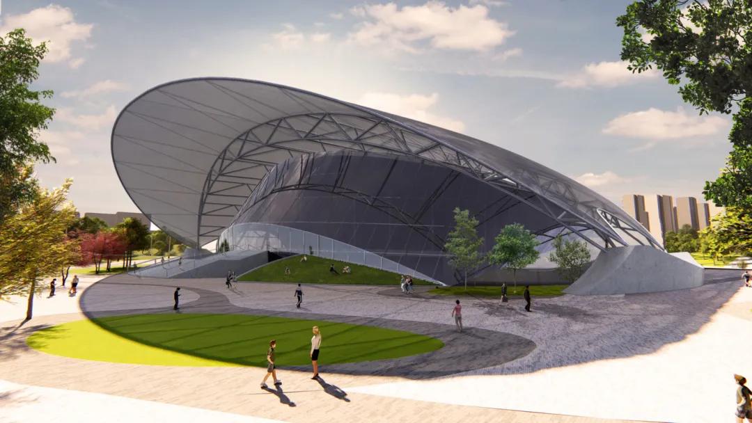 体育场文化围栏设计,体育场科幻设计