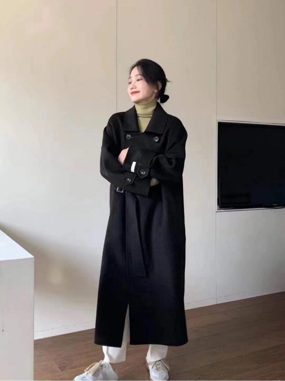 韩系大衣冬高级感搭配,冬季大衣怎么穿搭好看图片