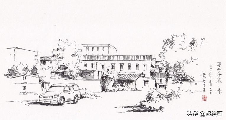 十大顶级钢笔画速写,钢笔速写100幅图片