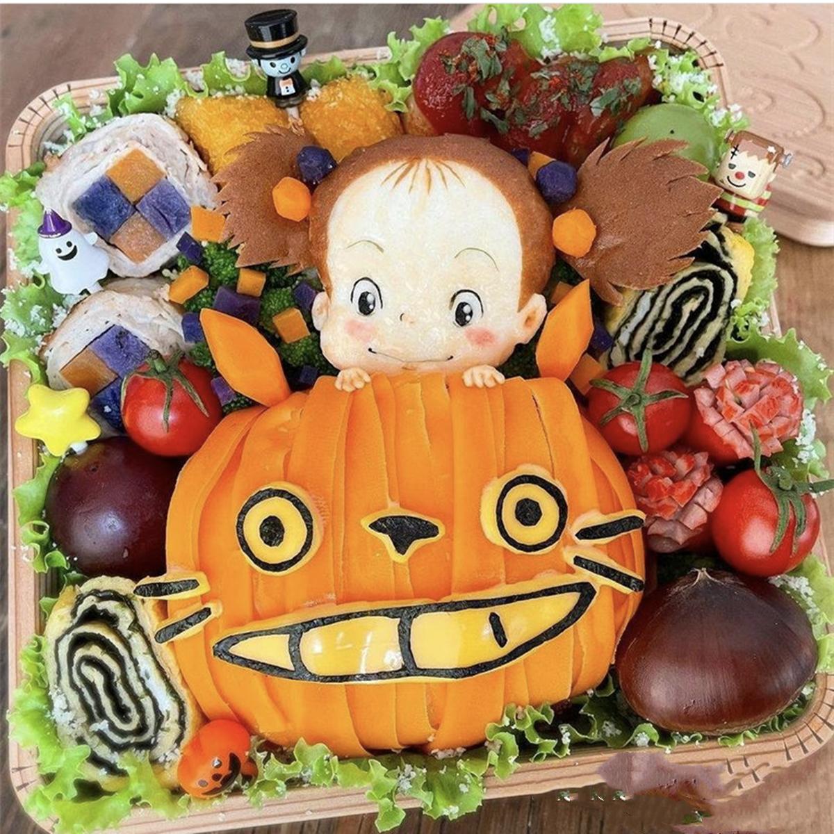 日本妈妈做出立体感十足的便当，不仅有动漫角色，细节还很逼真