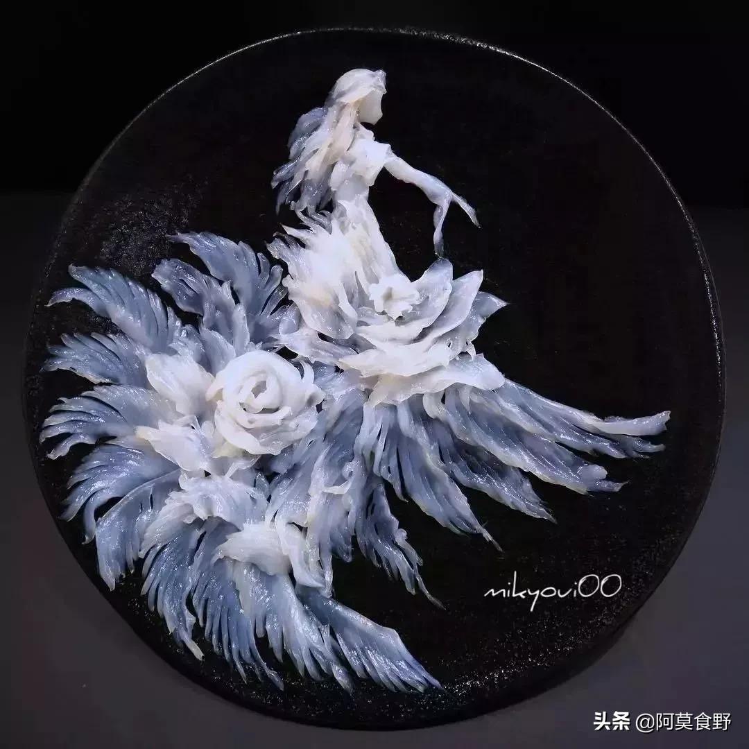 刺身五种摆盘图片,花龙刺身摆盘