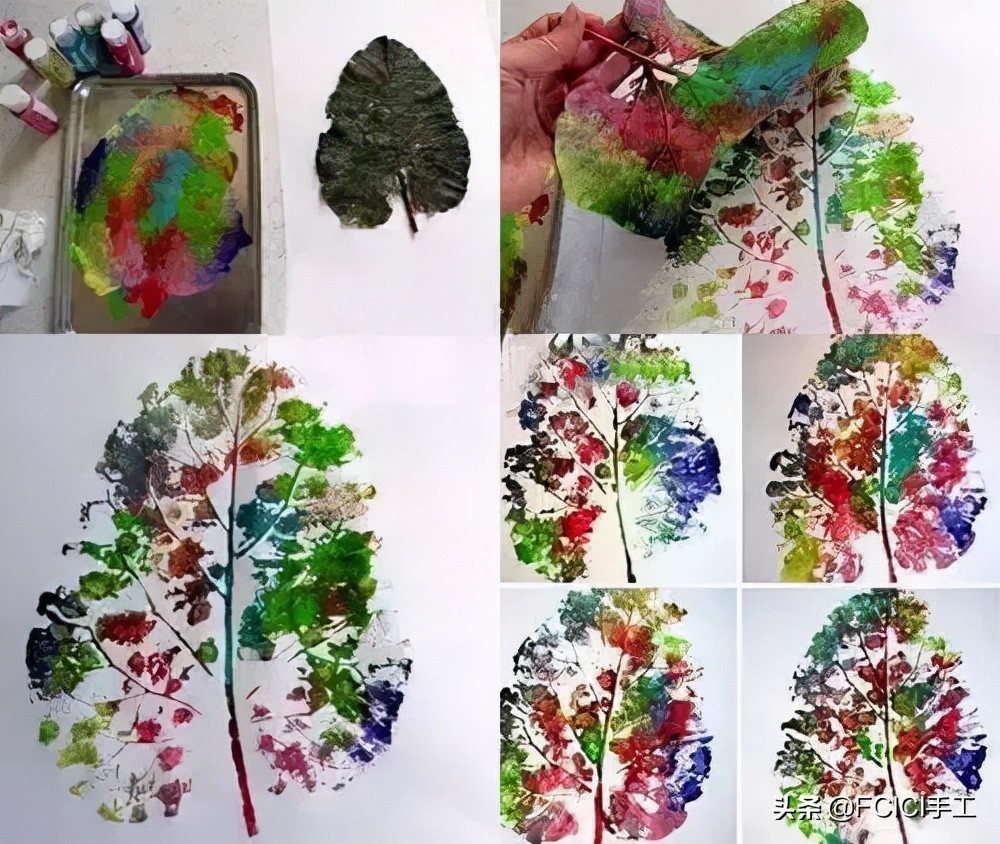 落叶手工作品创意高级感图片,落叶主题创意手工