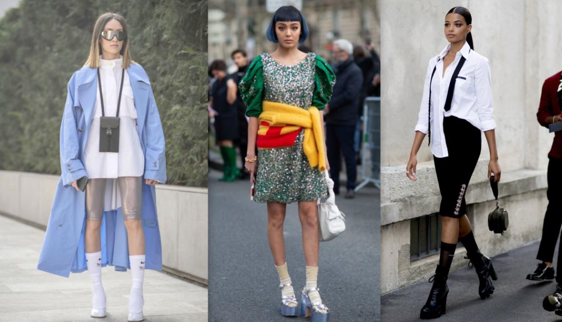 冬款穿裙子的袜子搭配,今年穿裙子流行的袜子穿搭