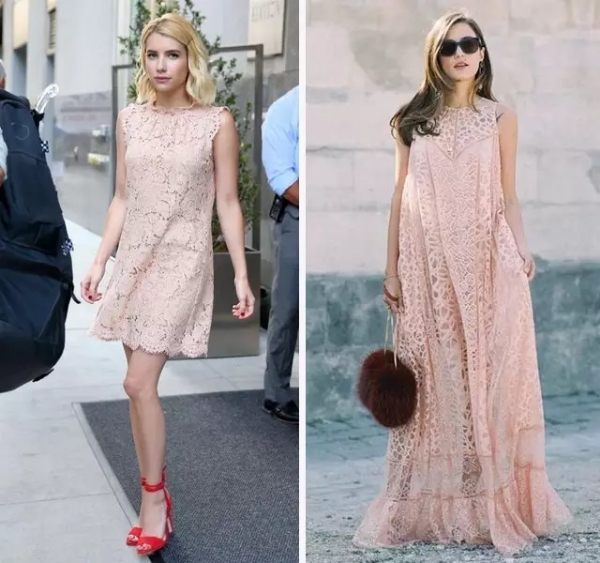 渔网袜加蕾丝裙日常穿搭,白色长蕾丝裙怎么穿好看