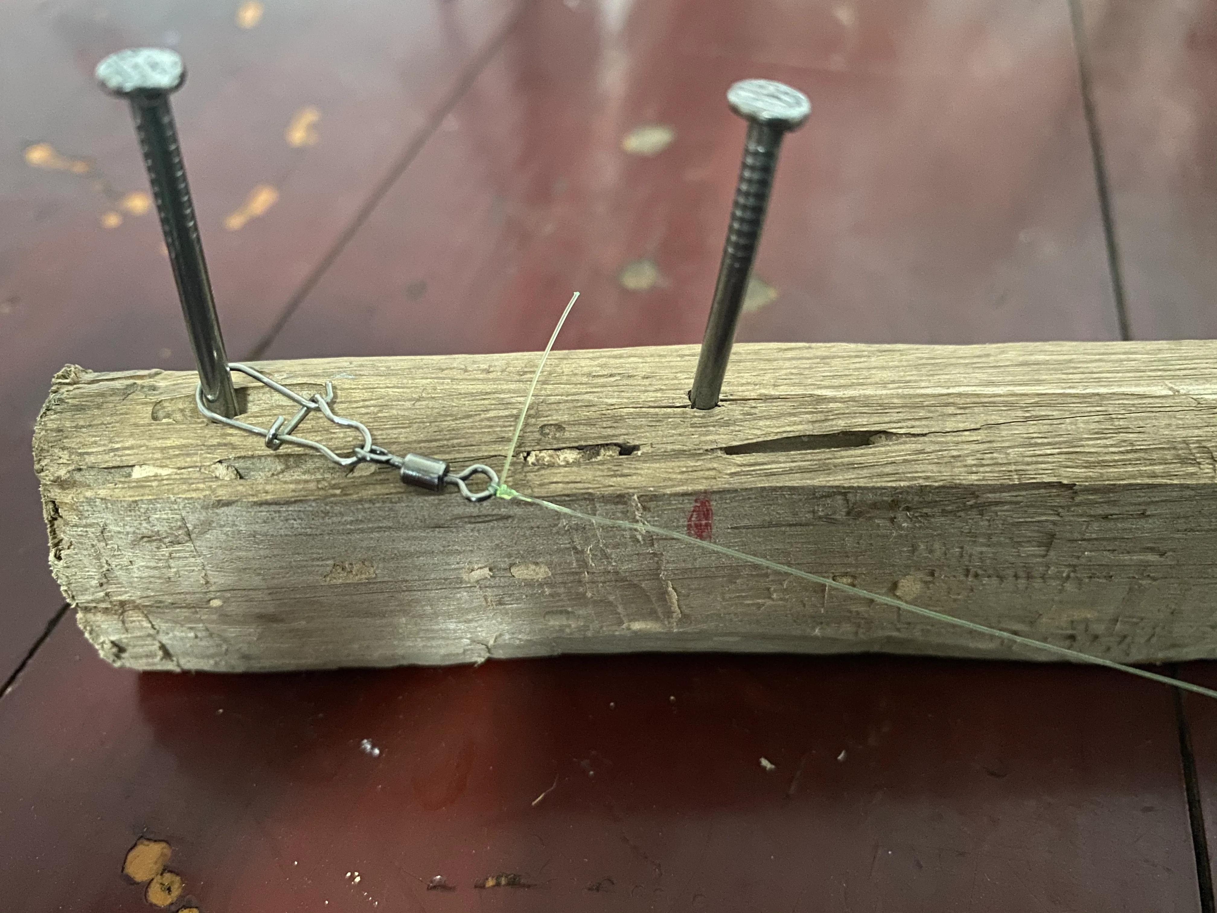 冬钓串钩怎么绑,冬钓防缠绕串钩绑法