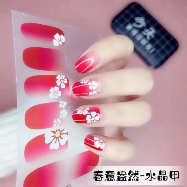 美甲贴教程视频,美甲贴款式图片