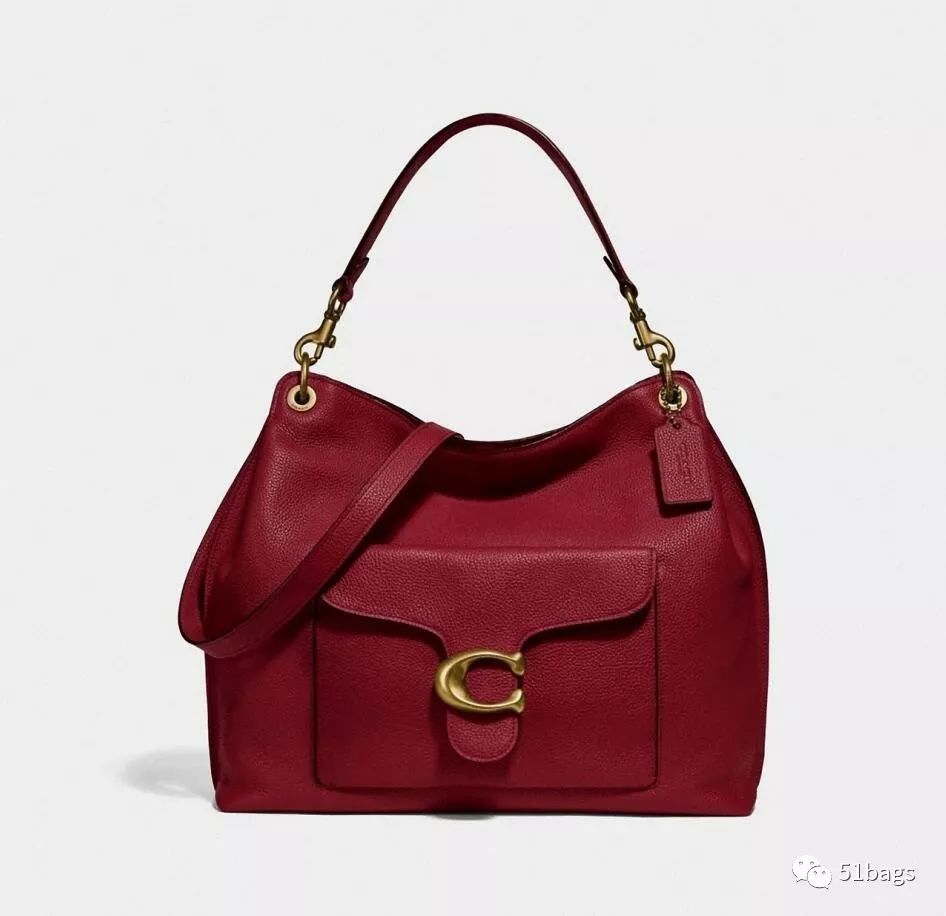 coach酒神包tabby奶茶色,coach酒神包正品细节图