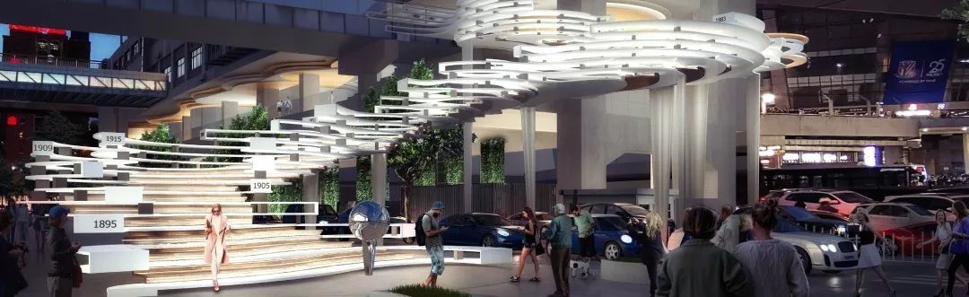 “活力纽带”焕活桥下空间-虹口足球场站桥下空间设计