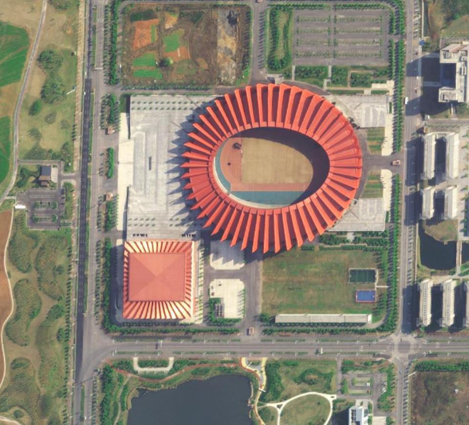 新体育馆设计效果图,造型奇特的体育场