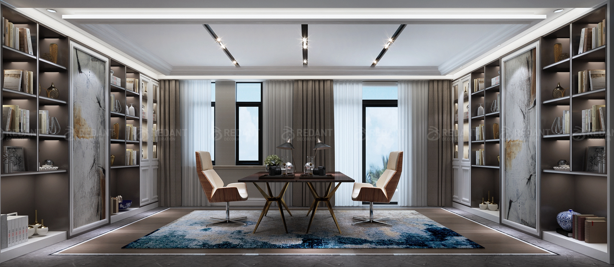 盈峰翠邸联排别墅中户装修效果图,国瑞熙墅联排装修