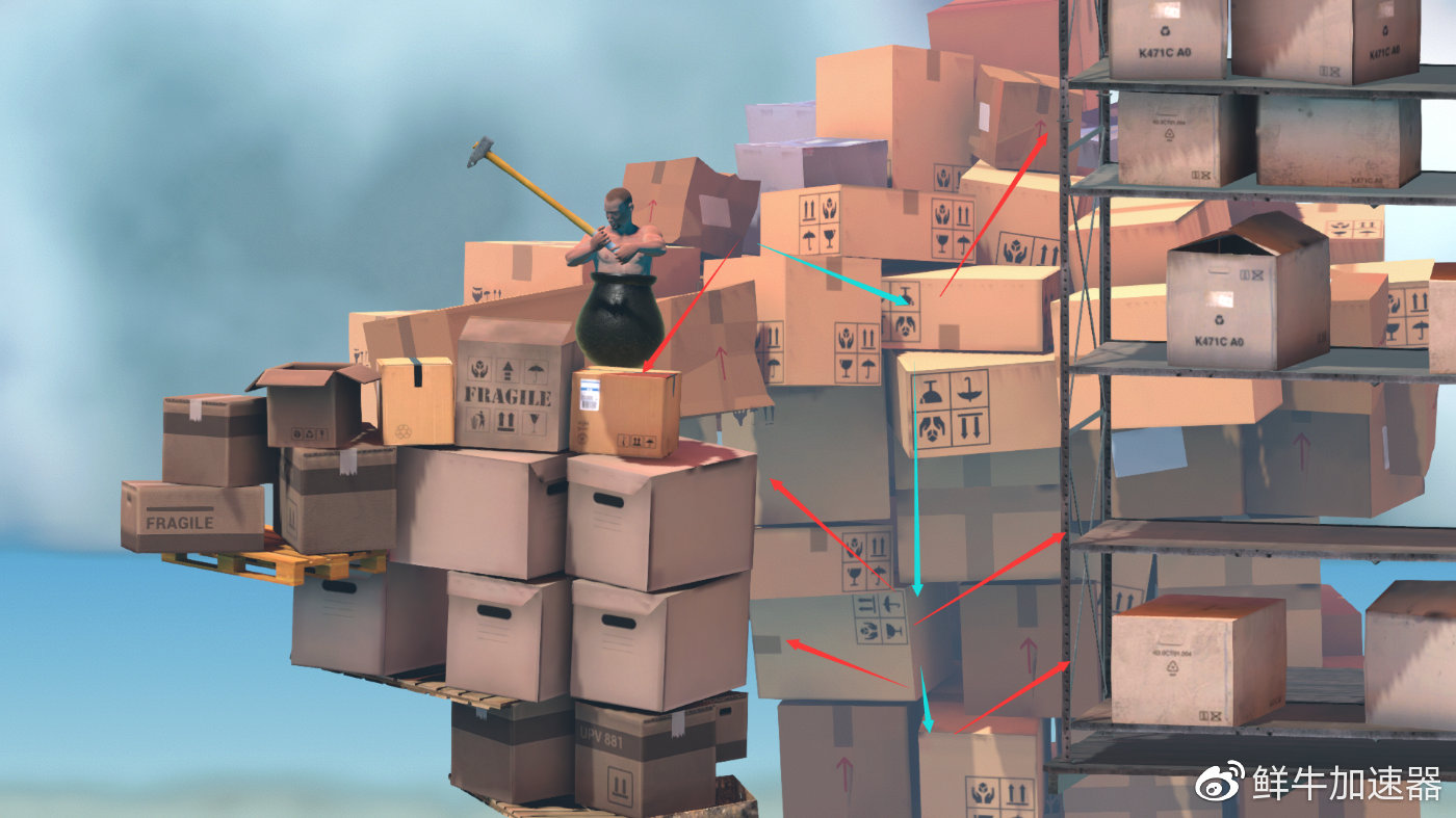 鲜牛加速器教程：《掘地求升》（缸人）手把手教你通关（3）