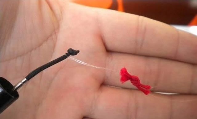 怎么把主线的断线绑在鱼竿上,主线断线打结方法