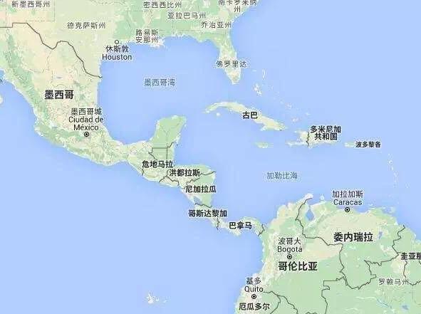 美国的夏威夷群岛,西印度群岛位置图