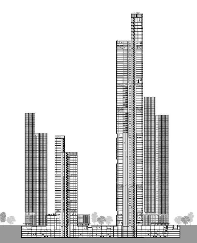 南京金融城二期417米高楼效果图,南京金融城三期400米高楼进展