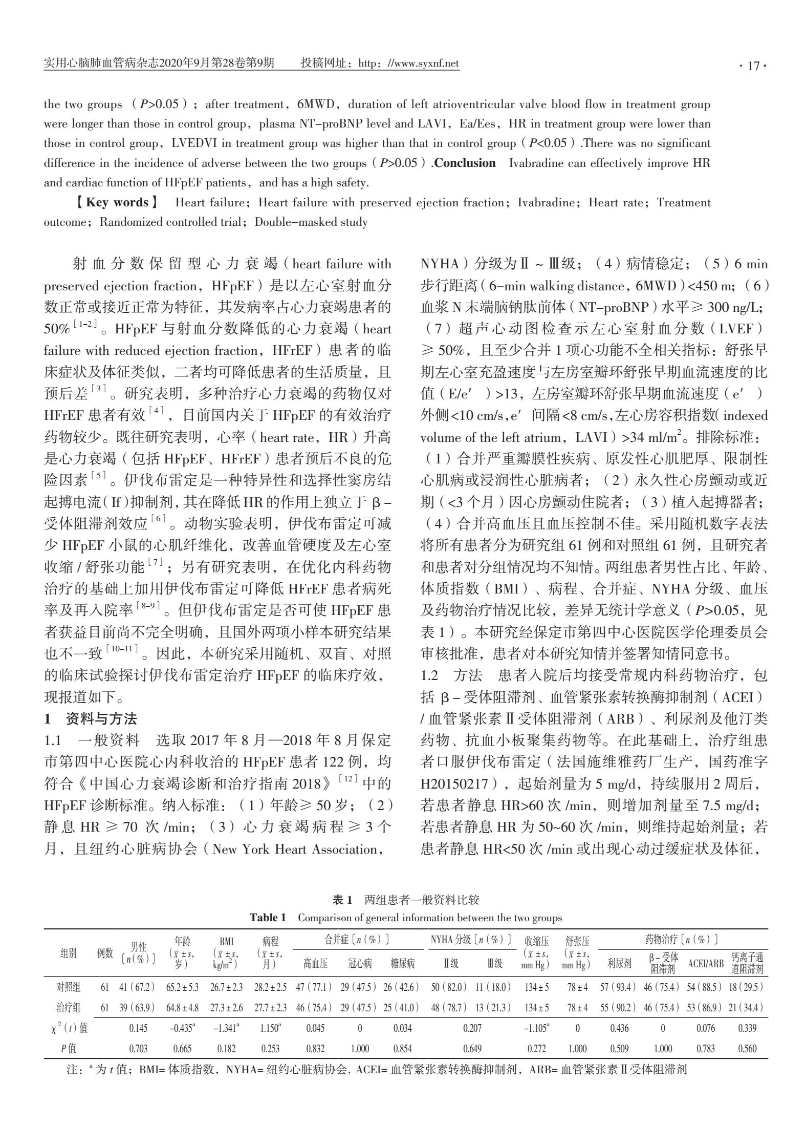 伊伐布雷定心衰剂量,伊伐布雷定治疗心衰效果