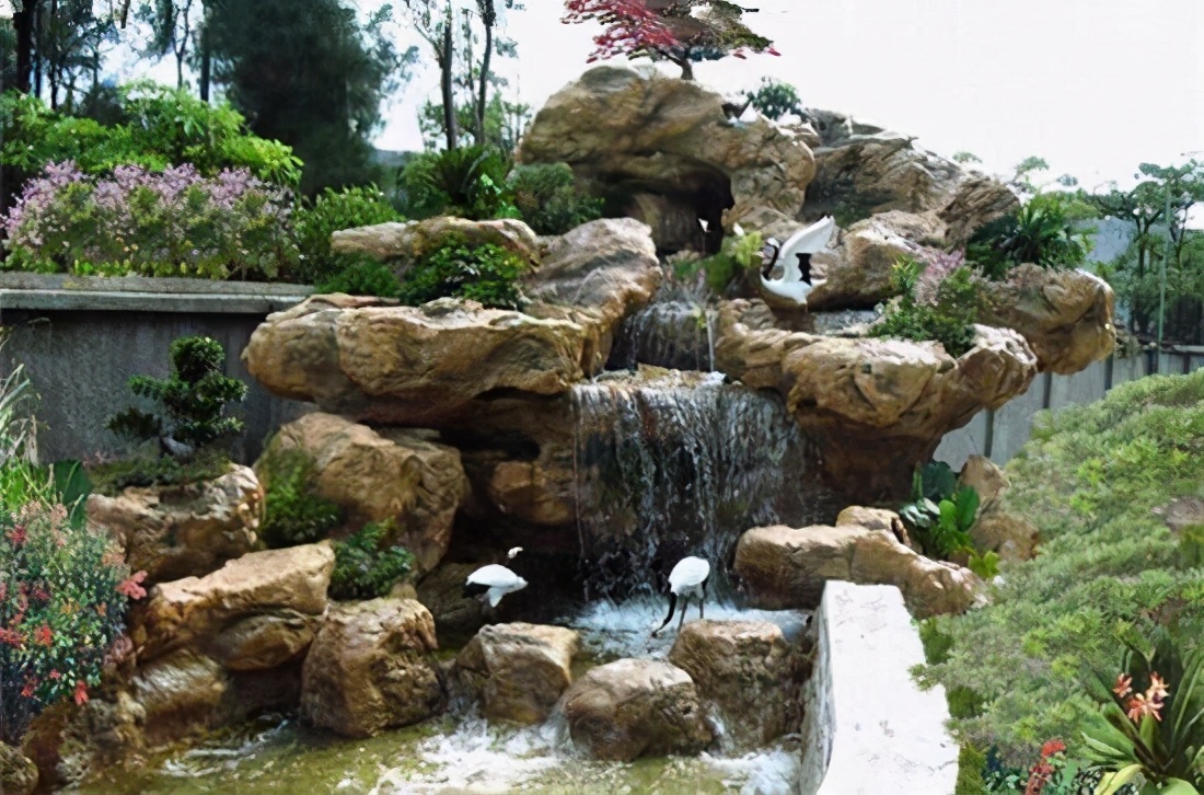 用什么石材制作鱼池假山,石材假山鱼池效果图