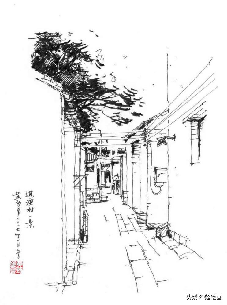 十大顶级钢笔画速写,钢笔速写100幅图片