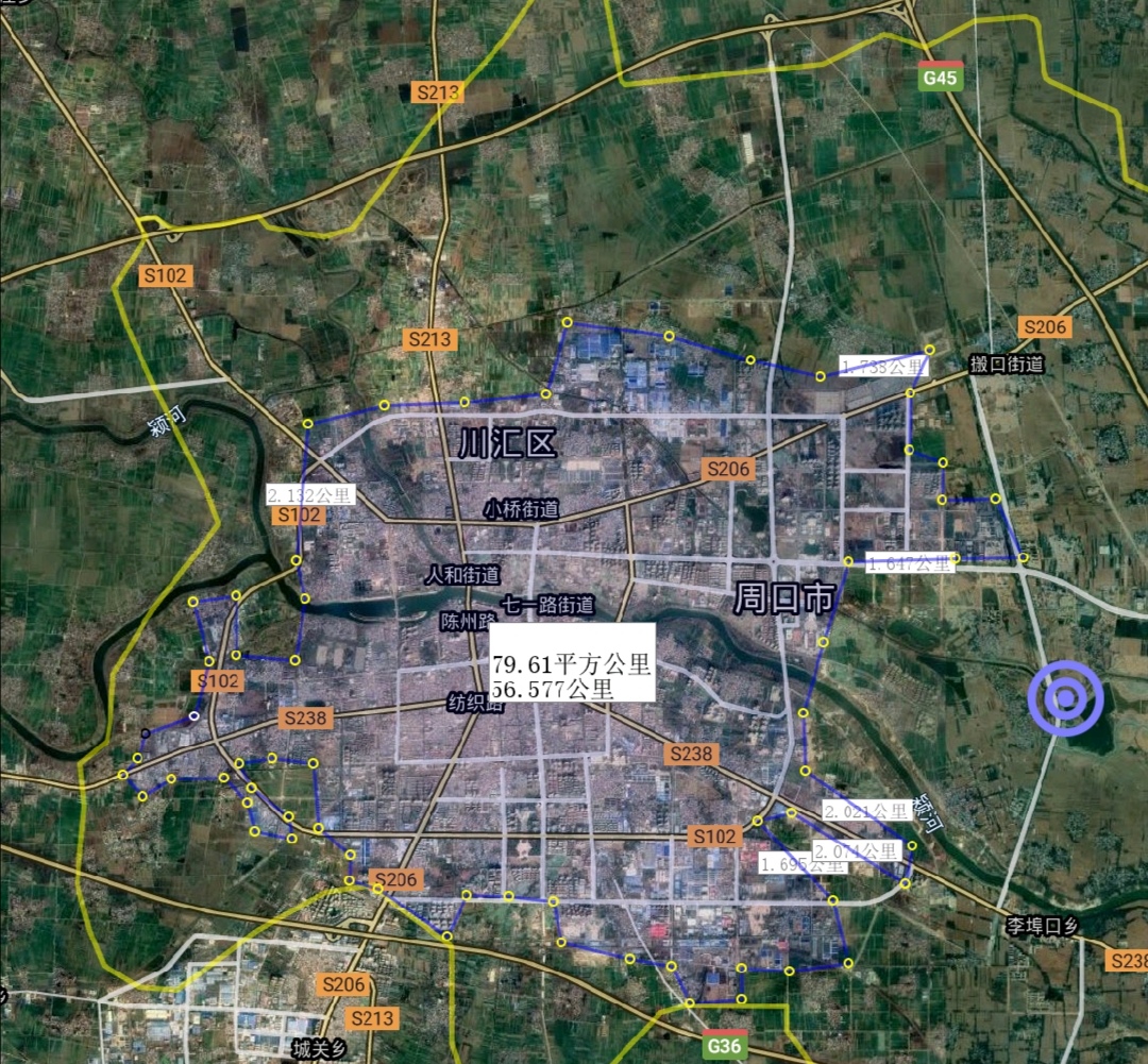 周口川汇区多大面积,周口各县建成区面积排名