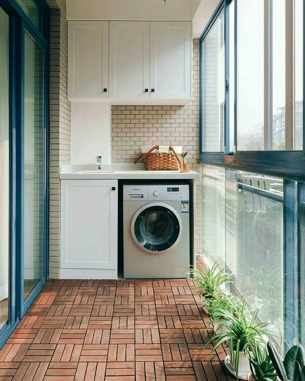 阳台1.2米洗衣机柜洗手盆一体,阳台洗衣机柜怎么选便宜