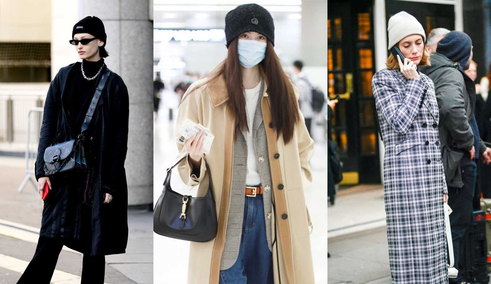 杨幂同款长辫子毛线帽,毛线帽杨幂