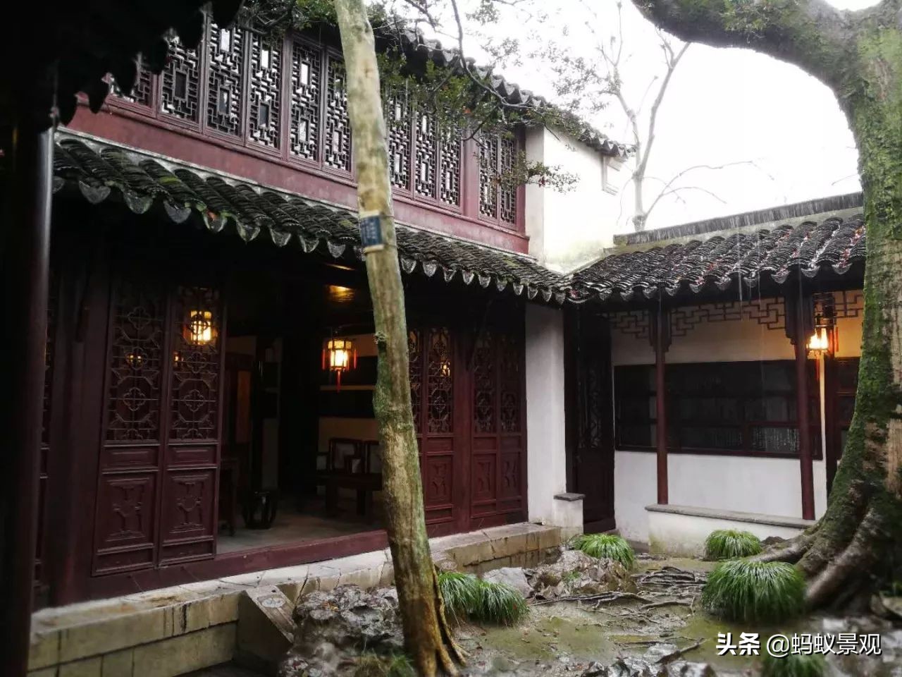 留园建筑布局照片,留园建筑景观内容