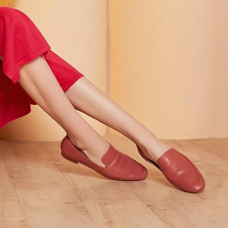 复古高端羊皮乐福鞋,高端轻奢休闲时尚新款英伦乐福鞋