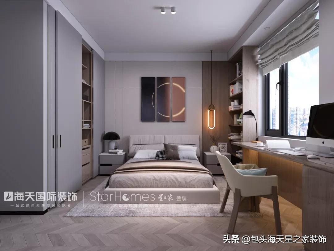 包头装修#奥林一号178㎡不过时的现代装修风格