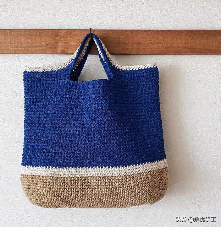 韩国钩针教程,简单的钩针编织包