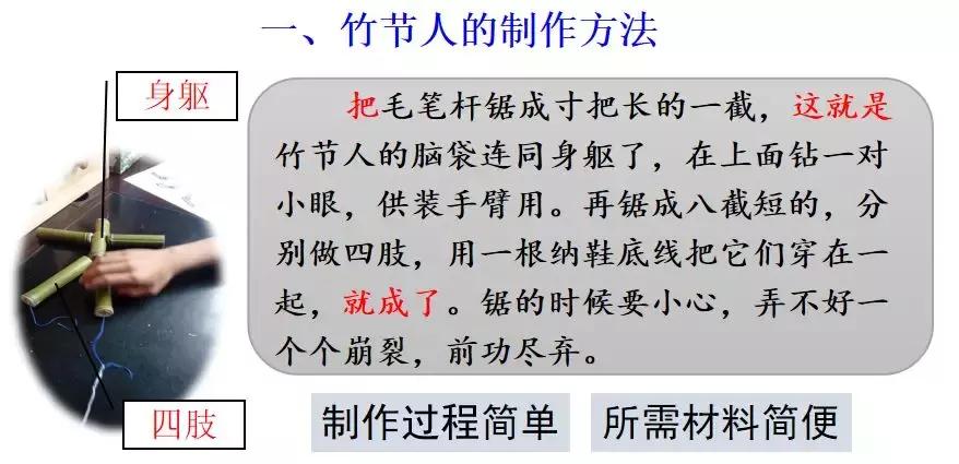 部编六年级上册语文第9课竹节人,六年级上册语文第10课笔记竹节人