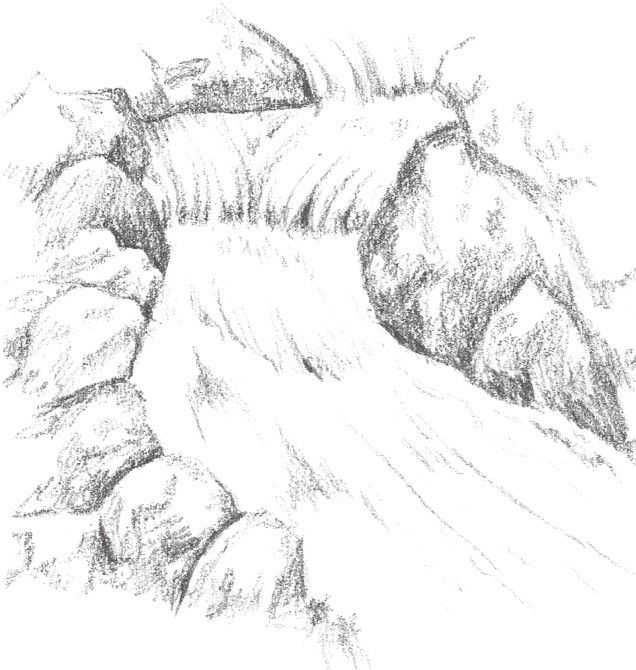 初学者画山石的方法,山水画入门基础画法