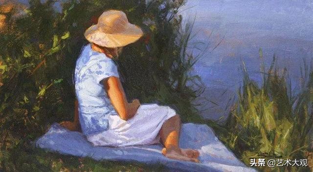 明媚阳光油画作品欣赏,美国画家埃里卡霍珀油画作品欣赏